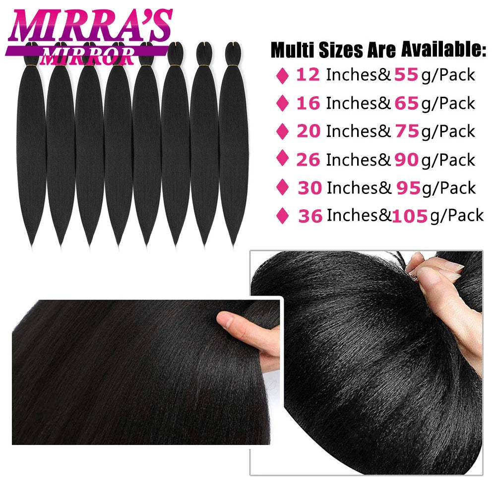 Easy Jumbo Braids Hair Extensions Pre Stretched Braiding Hair Afro Synthetic Hair Strand Braid Hot Water Set 12/16/26/30/36 Inch