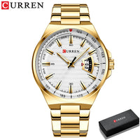 CURREN  Man Brand Luxury Watch Stainless Steel Band Quartz Wristwatch Auto Date Clock Male with box
