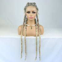 Long Headband Synthetic Braided Wigs With Curly Faux Locs Crochet Braiding Hair Dreadlocks Wrap Wigs for Black Women