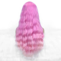 Wholesale Machine Made 28 Inch Long Natural Wave High Temperature Synthetic Hair Wigs 150% Density Unique Color Bangs Wig