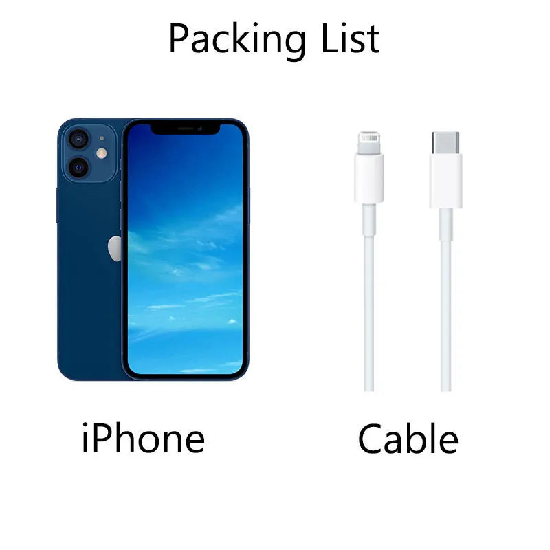 Original CN&US Version iPhone 12 5G 6.1" Super OLED RAM 4GB ROM 64/128/256GB A14 Bionic Face ID NFC Genuine iPhone12 2Sims&1sim