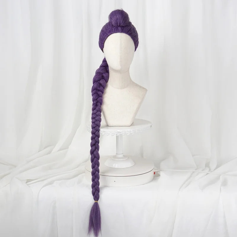 Wholesale KPOP Movie Wig Cosplay Rose Mira Purple Rumi Black Purple Zoey Synthetic Anime Cosplay Heat Resistant Hair Wig