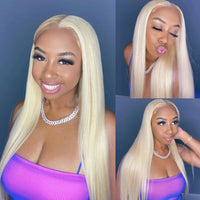 Blonde 613 13x6 HD Lace Frontal Wig 13x4 Lace Front Human Hair Wigs Pre plucked Straight Human Hair Wigs For Women