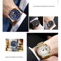 CURREN  Man Brand Luxury Watch Stainless Steel Band Quartz Wristwatch Auto Date Clock Male with box