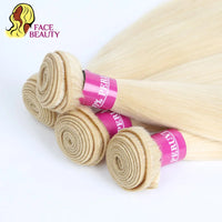 Facebeauty 613 Honey Blonde Peruvian Straight Remy Hair Weave Bundles 1/3/4 Pcs Lot Human Hair Extensions 8 - 40 inch Can Be Dye