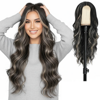 13x4 HD Lace Front Wig 26 Inch Heat Resistant Synthetic Wig - Middle Part Long Curly Hair for Women, Daily Use & Party Wear