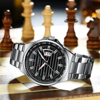 CURREN  Man Brand Luxury Watch Stainless Steel Band Quartz Wristwatch Auto Date Clock Male with box