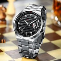 CURREN  Man Brand Luxury Watch Stainless Steel Band Quartz Wristwatch Auto Date Clock Male with box