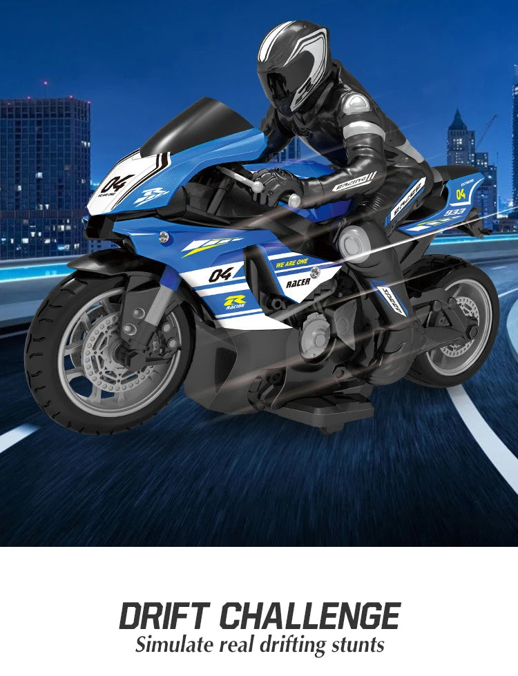 RC Motorcycles 1/6 Electric Motor RC Cars High Speed 4CH Remote Control Racing Motorcycle Drift Car Kids Xmas Festival Gift