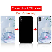 Custom Personalized Phone Cases For Apply iphone 11 Pro Max 6 6s Plus Clear Cover DIY Photo Picture Design Glass Silicone Fundas