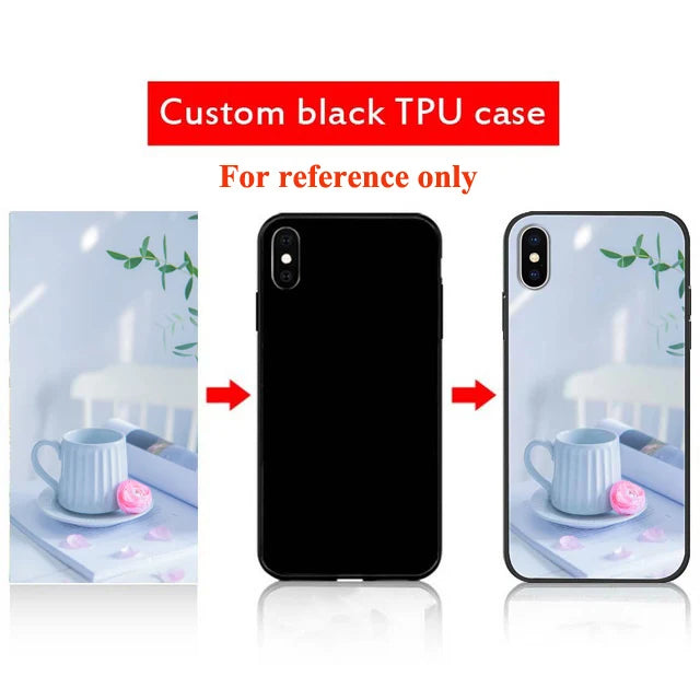 Custom Personalized Phone Cases For Apply iphone 11 Pro Max 6 6s Plus Clear Cover DIY Photo Picture Design Glass Silicone Fundas