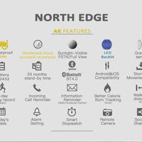 Men's Watch Military Water Resistant 100M NORTH EDGE Sport Watch Army Led Digital Wrist Stopwatches For Male For IOS Android