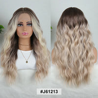 Julianna Lace Front Wig Highlight Ombre Colored Natural Hairline Heat Resistant Body Loose Deep Wave Synthetic Lace Frontal Wig