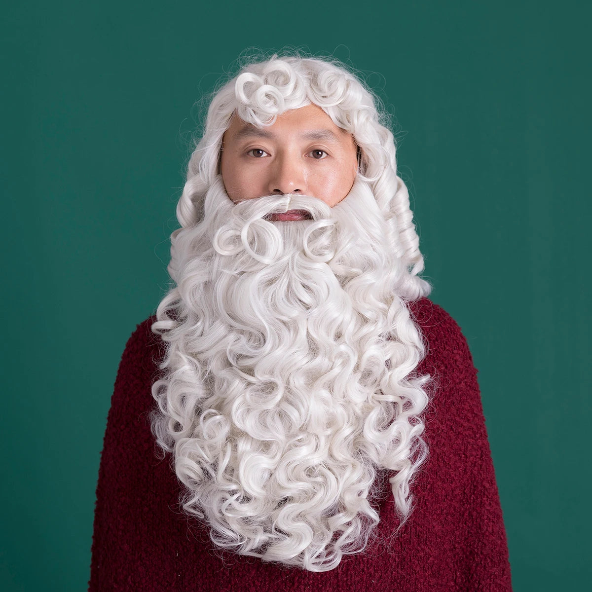 High Quality Wholesale Price Synthetic Hair Christmas Santa Beard&wig