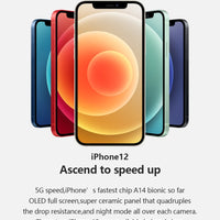 Original CN&US Version iPhone 12 5G 6.1" Super OLED RAM 4GB ROM 64/128/256GB A14 Bionic Face ID NFC Genuine iPhone12 2Sims&1sim