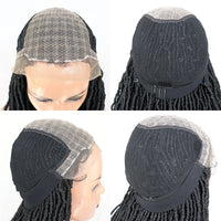 Braided Lace Front Wigs for Black Women 26inch Goddess Wavy Locs Crochet Braid Hair Soft Faux Locs Dreadlocks Synthetic Lace Wig