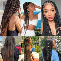 Easy Jumbo Braids Hair Extensions Pre Stretched Braiding Hair Afro Synthetic Hair Strand Braid Hot Water Set 12/16/26/30/36 Inch