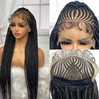 36inch Synthetic Braid Lace Front Wigs for Women Glueless African Box Braided Laces Wigs Vendors Wholesale