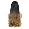 26 Inch Long Box Braid Wig With Curly End African Synthetic Braided Wigs for Women  Heat Resistant Braiding Hair Wig
