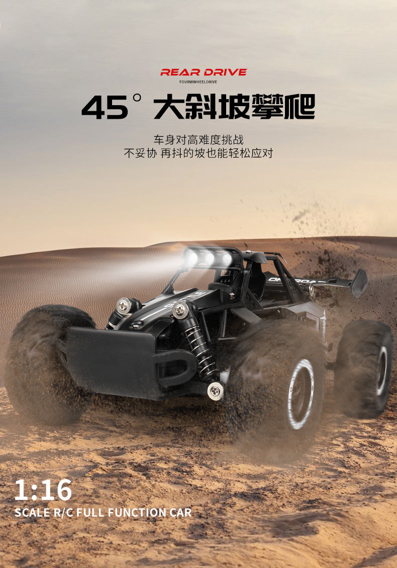 New RC Car 1:16 2WD with LED Light 2.4G 20KM/H High Speed Off-Road Climbing Remote Control Car Toy Gifts for Boys Girls Kids