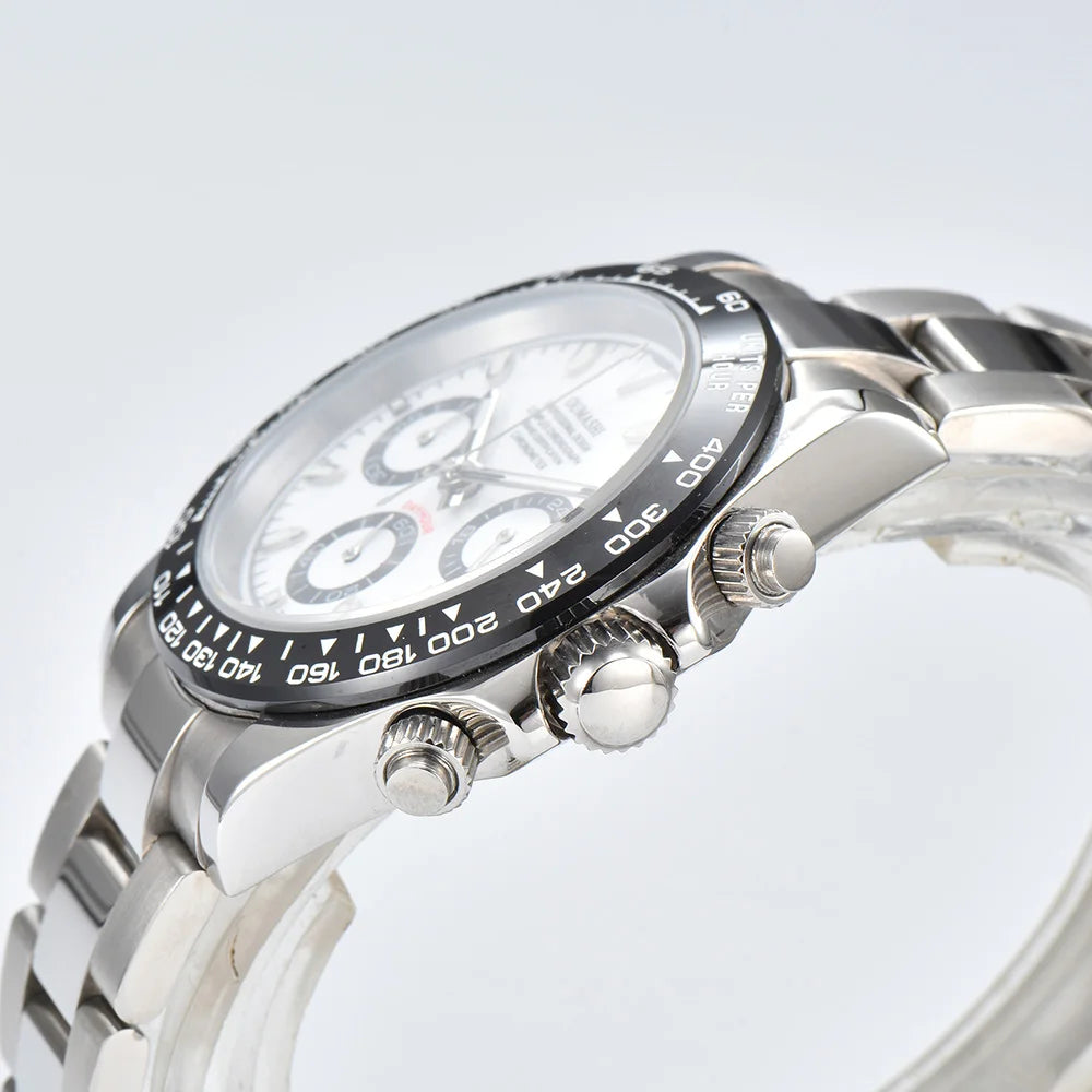 OUMASHI VK63 Man luxury panda watches Sports Quartz Watch Sapphire Stainless Steel Waterproof  Chronometer for vk63 Movement