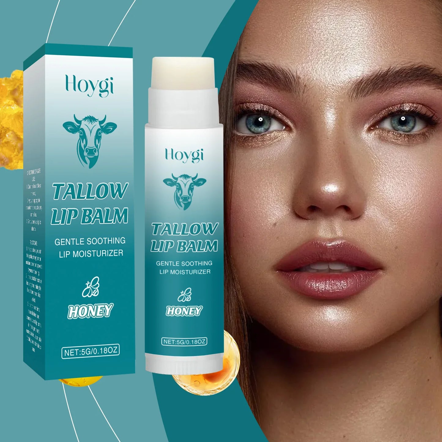 Tallow Lip Balm Deep Moisturizing Removes Dead Skin Gentle Soothing Lip Fades Lip Lines Smoothing Plumps Lips Care