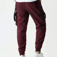 Fashion Men's Casual Techwear Drawstring Multi Flap Pockets Cargo Pants Hip hop Joggers Pant