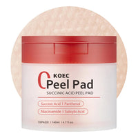 70pcs Red Succinic Acid Peeling Pads Gentle Exfoliation Peeling Pads With Succinic Acid Skin Acnes Cleaner Toner Pads