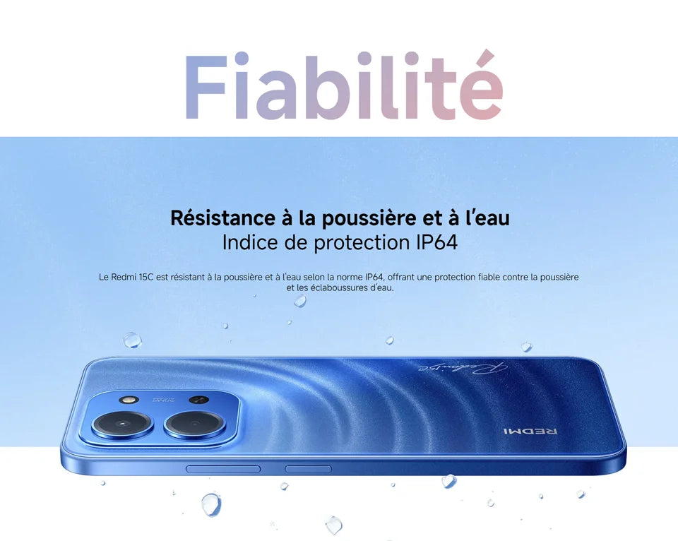 Xiaomi Redmi 15C, Smartphone, 6.9" Screen, 120 Hz, MediaTek Helio G81-Ultra, 6000mAh battery, 50MP Camera, IP64