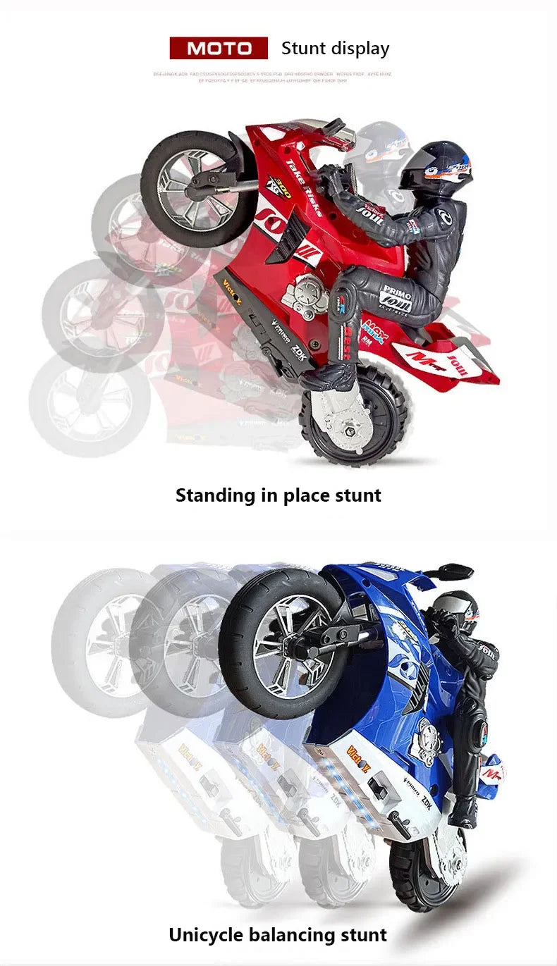 1/6 RC Motorcycle Rc Cars Self-stable Balance Standing on One Wheel Competitive Racing Drift Stunt Electric Motorcycle for Kids