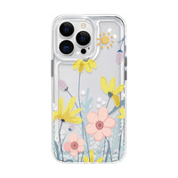 Girls Flower Clear Phone Case For iPhone 16 15 14 13 12 11 Pro Max 16 Plus Bumper Shockproof Hard Cover Cases