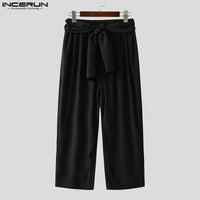 Fashion INCERUN Summer Spring Men Casual Pants Harem Pant Pleated Long Trousers Streetwear Oversize Men's Clothing S-5XL