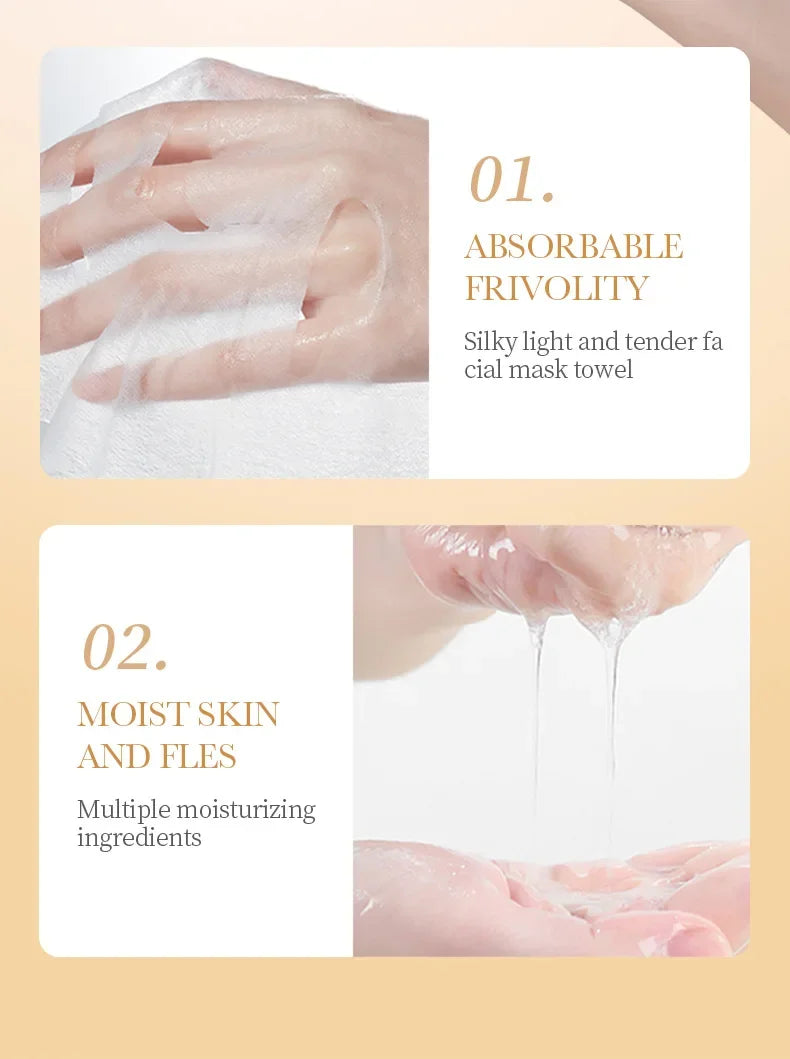 10pcs SADOER Collagen Anti Wrinkle Face Mask Moisturizing Anti aging Repair Brightening Facial Masks Skin Care