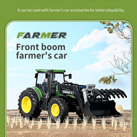 RC Farm Tractors Car 1/24 Radio Controlled Cars and Trucks 2.4G with Light Simulated Engineering Truck Model Toys for Children