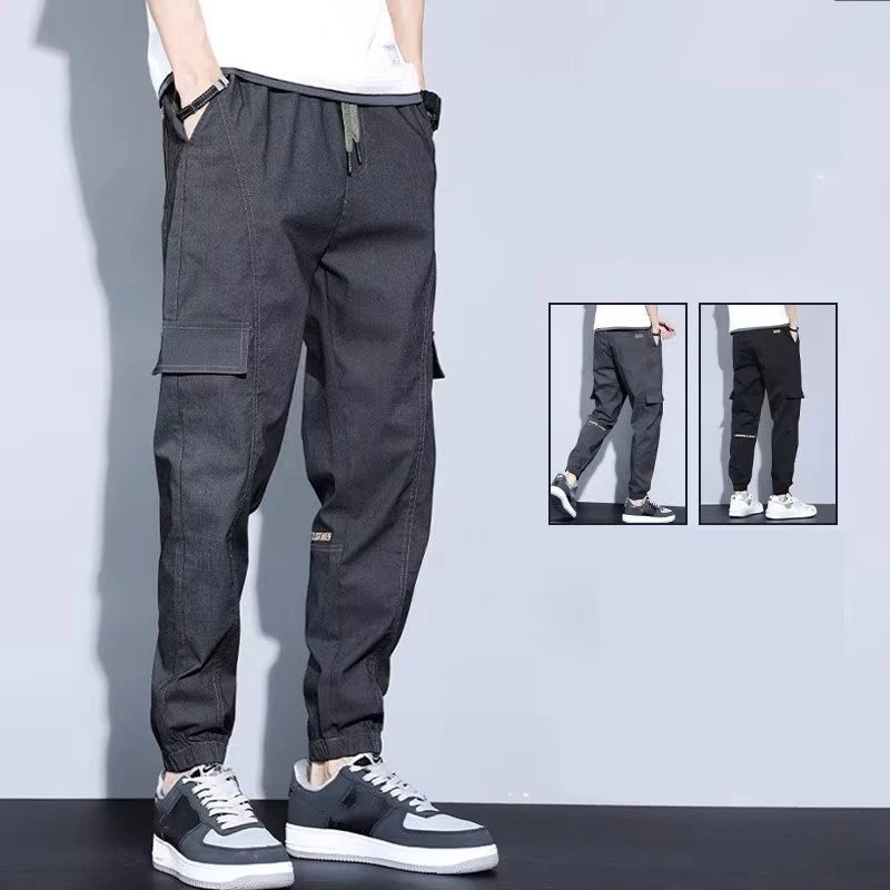 Men's Fashion Concise Office Harem Pants Holiday Party Plush Winter Cargo Trousers Classic Thicken Casual Pants Plus Size S-3XL