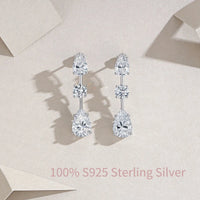 OEVAS Full D Color Moissanite Drop Earrings 100% S925 Sterling Silver Fine Jewelry for Women Wedding Party