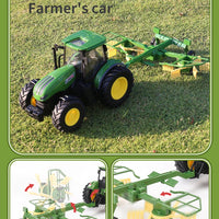 RC Farm Tractors Car 1/24 Radio Controlled Cars and Trucks 2.4G with Light Simulated Engineering Truck Model Toys for Children