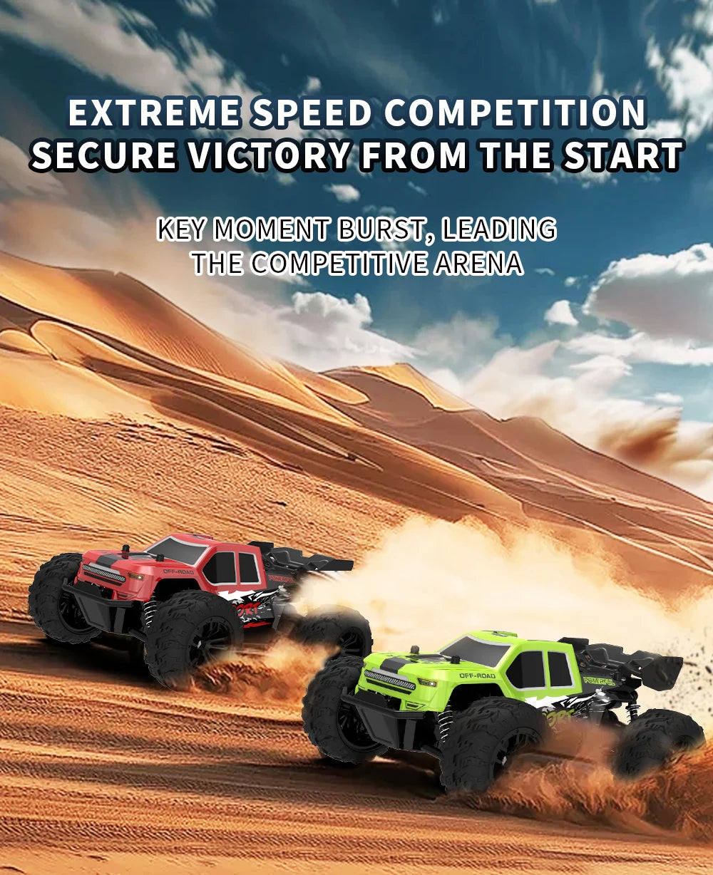 Rc Car High Speed with Light 2.4G Remote Control Racing Car Vehicle Truck 20KM/H Off-Road Climbing RC Toys for Kids Gift