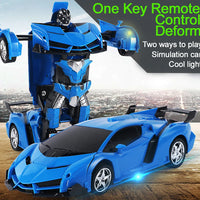 Electric RC Car 2 In 1 Transformation Robots Sports Vehicle Model Robots Boys Toys Remote Cool RC Deformation Cars Kid Toy Gifts