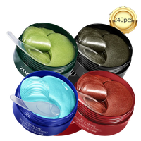 240pcs=120pairs Eye patches Hyaluron Acid & Gold & Seaweed & Black Pearl Hydrating Moisturizing Crystal Collagen Gel Eye Mask
