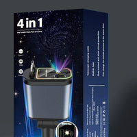 5-in-1 180W Car Fast Charger USB Type-C Power Adapter Retractable Phone Charger With Roof Starlight For IOS Android Phones