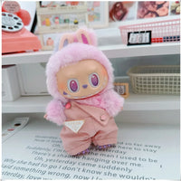 Para 15-17cm Labubu V1 V2 Idol muñeca traje sombrero monos ropa regalo Mini ropa de muñeca de peluche accesorios de atuendo