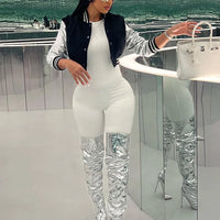 Kliou Letter Shape Patchwork Coats Women Casual Classic Panelled Long Sleeve Single Breasted Croped Jacket Female Street Outwear