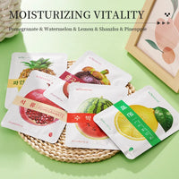 5pcs Kormesic Fruit-Infused Hydrating Face Mask Moisturizing Nourishing Hydrating Facial Skin Care Products
