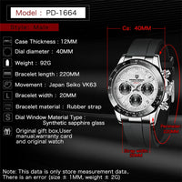 40mm New V2 PAGANI DESIGN Men's Quartz Watches Sapphire Retro Chronograph Stainless Steel Waterproof Watch Men Relogio Masculino