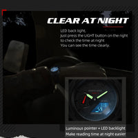 NORTH EDGE Mars3 Men's Military Watch Digital Carbon Fiber Case For Man Waterproof 50M Sports Watches World Time