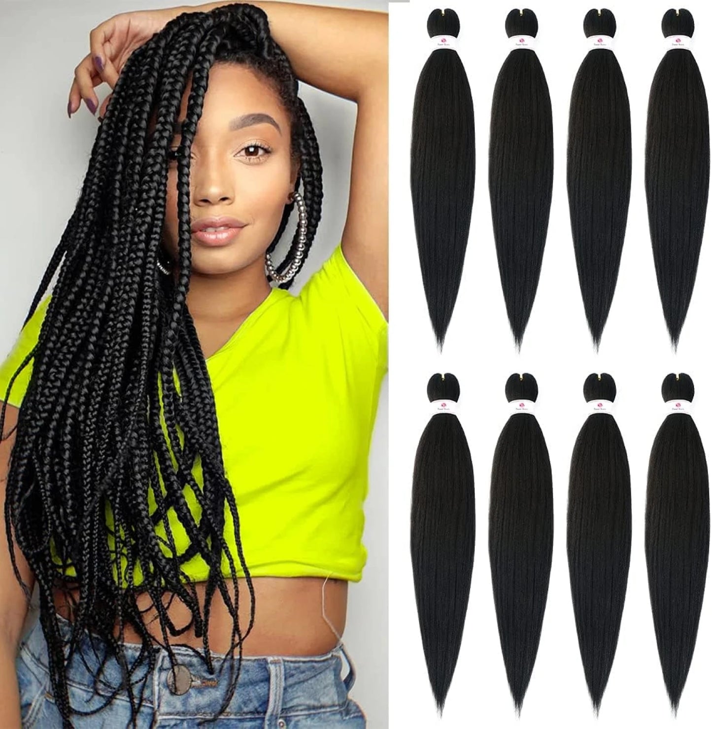 Wigundle Hair Extensions for Women Box Twist Braids Easy Crochet Hair EZ Pre stretched Braiding Hair Flame Retardant Synthetic