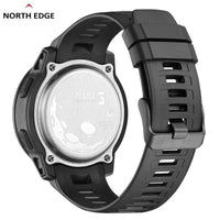 NORTH EDGE Mars3 Men's Military Watch Digital Carbon Fiber Case For Man Waterproof 50M Sports Watches World Time