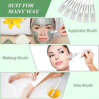 12/6/2pcs Facial Mask Brushes Set Face-Mask Applicator Soft Facial Application Brush with Clear Plastic Handle for Skin Care