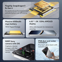 POCO F7 5G Global Version Smartphone Snapdragon® 8s Gen 4 6500mAh Battery 6.83" 1.5K AMOLED 50MP Camera OIS NFC 90W HypeCharge